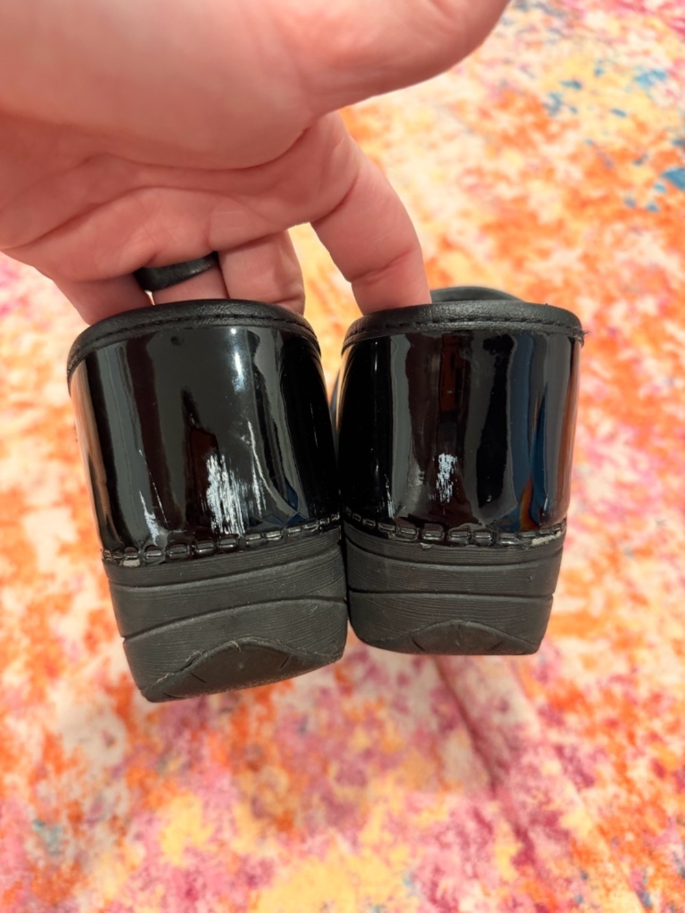 Dansko XP 2.0 Black Patent Leather Clogs Wide Nursing Comfort 36 Wide 5.5-6w US - Picture 4 of 5